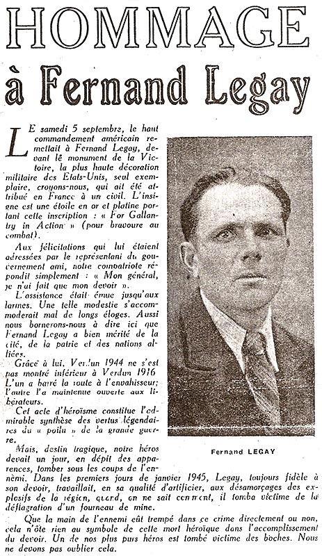 Hommage à Fernand Legay