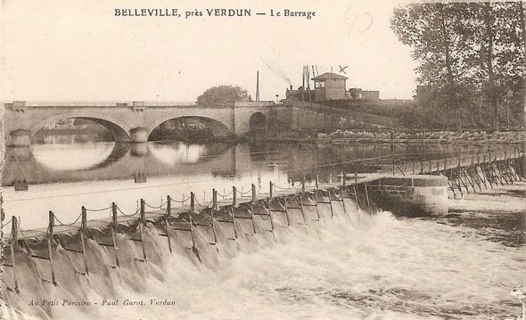 Belleville, près Verdun. Le barrage