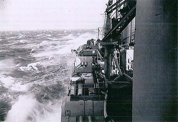 Heavy weather conditions in the Indian Ocean